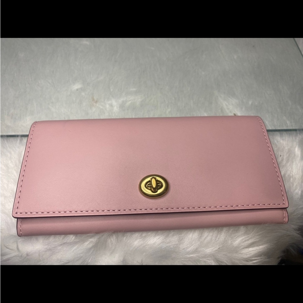 Coach Glove Leather Wallet with Gold Zipper